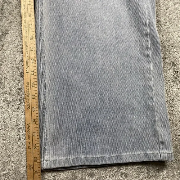 Halara Jeans Womens Sz M Tall Flex Asymmetric Zipper Baggy Wide Leg Stretch - Picture 10 of 13